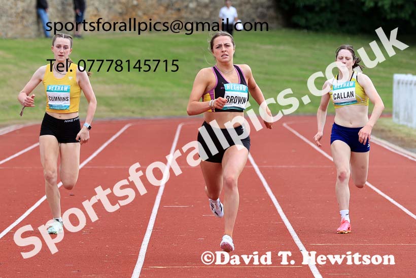 Womens Heptathlon 200 metres, 2024 EAP International Combined events, Hewcham, Northumberland.  Photo: David T. Hewitson/Sports for All Pics